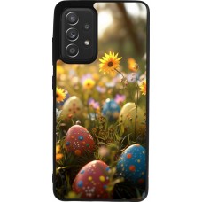 Coque Samsung Galaxy A52 - Silicone rigide noir Easter 2026 Decorated eggs