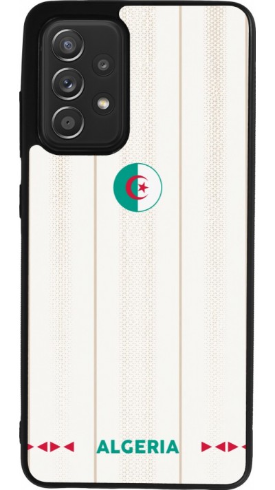 Coque Samsung Galaxy A52 - Silicone rigide noir Maillot de football Algérie 2026 personnalisable