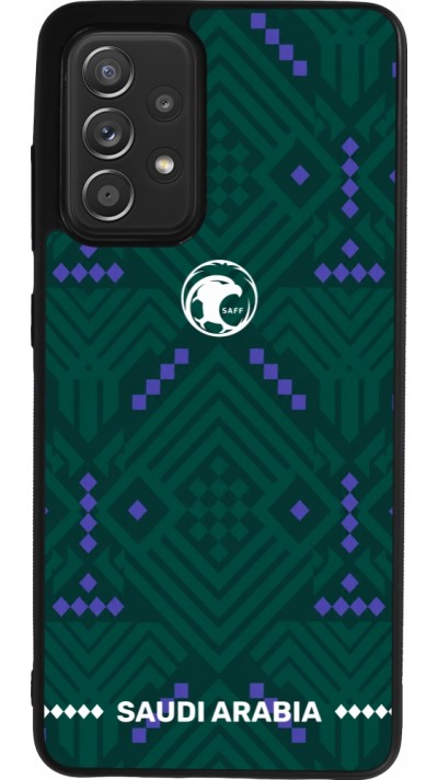 Coque Samsung Galaxy A52 - Silicone rigide noir Maillot de football Arabie saoudite 2026 personnalisable