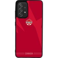 Coque Samsung Galaxy A52 - Silicone rigide noir Maillot de football Canada 2026 personnalisable