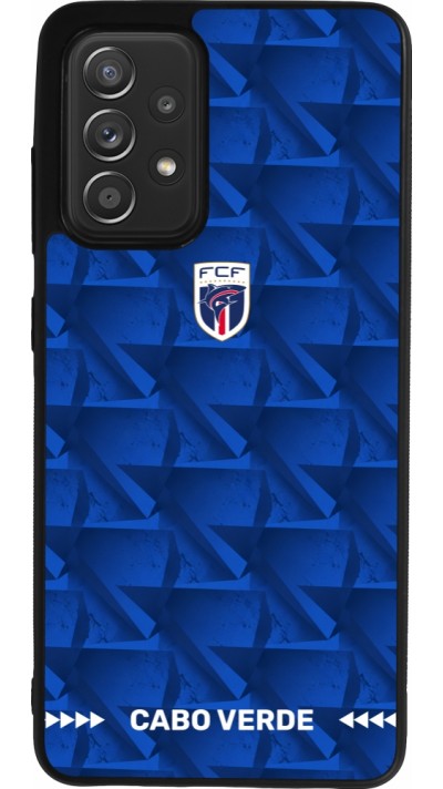 Coque Samsung Galaxy A52 - Silicone rigide noir Maillot de football Cap-Vert 2026 personnalisable