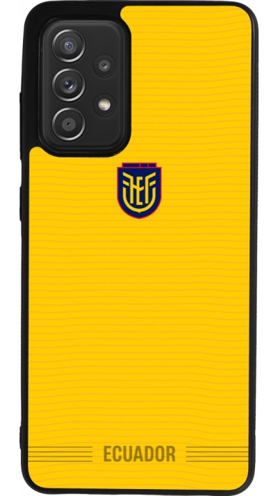 Coque Samsung Galaxy A52 - Silicone rigide noir Maillot de football E?quateur 2026 personnalisable