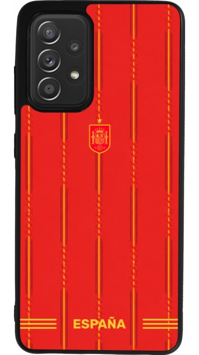 Coque Samsung Galaxy A52 - Silicone rigide noir Maillot de football Espagne 2026 personnalisable