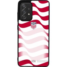 Coque Samsung Galaxy A52 - Silicone rigide noir Maillot de football États-Unis 2026 personnalisable