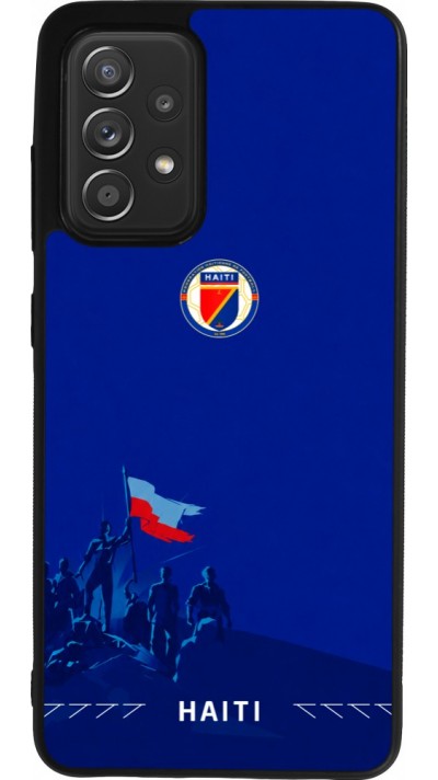 Coque Samsung Galaxy A52 - Silicone rigide noir Maillot de football Haiti 2026 personnalisable