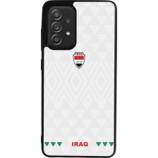 Coque Samsung Galaxy A52 - Silicone rigide noir Maillot de football Irak 2026 personnalisable