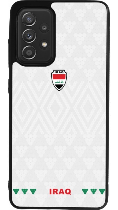 Coque Samsung Galaxy A52 - Silicone rigide noir Maillot de football Irak 2026 personnalisable