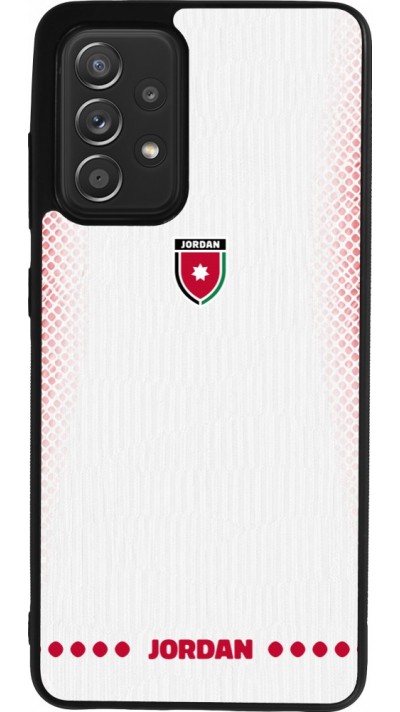 Coque Samsung Galaxy A52 - Silicone rigide noir Maillot de football Jordanie 2026 personnalisable