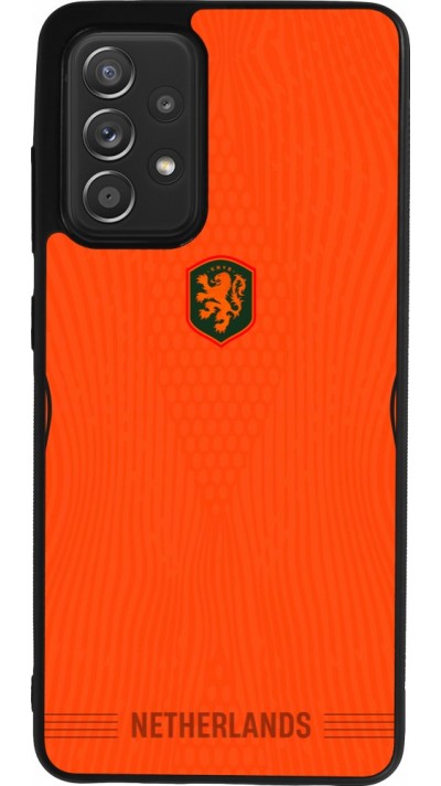 Coque Samsung Galaxy A52 - Silicone rigide noir Maillot de football Pays-Bas 2026 personnalisable