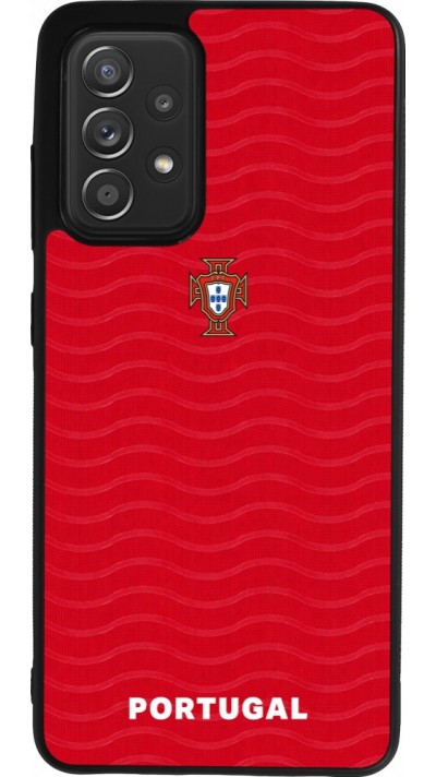 Coque Samsung Galaxy A52 - Silicone rigide noir Maillot de football Portugal 2026 personnalisable