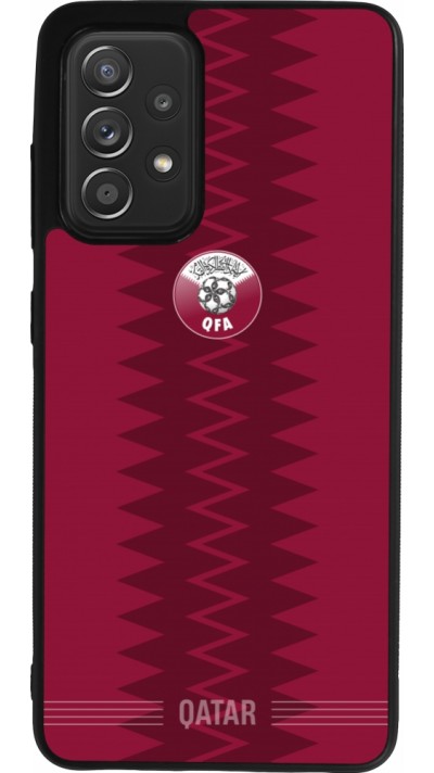 Coque Samsung Galaxy A52 - Silicone rigide noir Maillot de football Qatar 2026 personnalisable