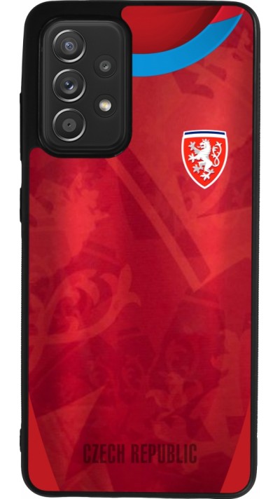 Samsung Galaxy A52 Case Hülle - Silikon schwarz Tschechische Republik personalisierbares Fussballtrikot