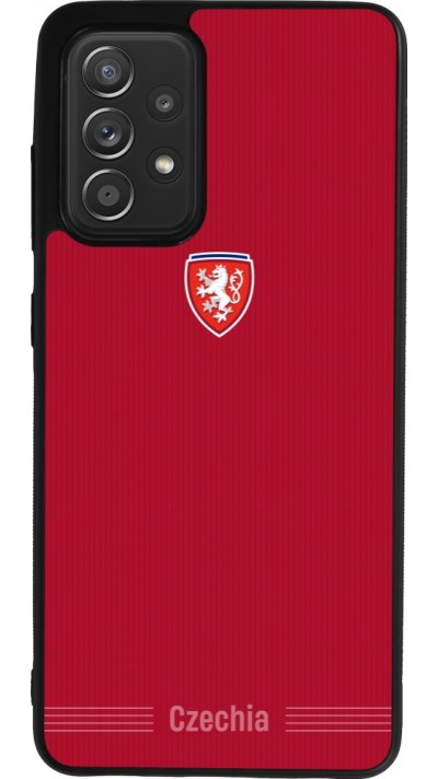 Coque Samsung Galaxy A52 - Silicone rigide noir Maillot de football Répuplique Tchèque 2026 personnalisable