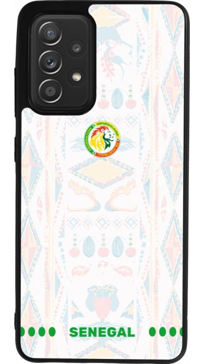 Coque Samsung Galaxy A52 - Silicone rigide noir Maillot de football Sénégal 2026 personnalisable