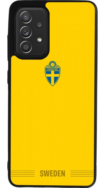 Coque Samsung Galaxy A52 - Silicone rigide noir Maillot de football Suède 2026 personnalisable