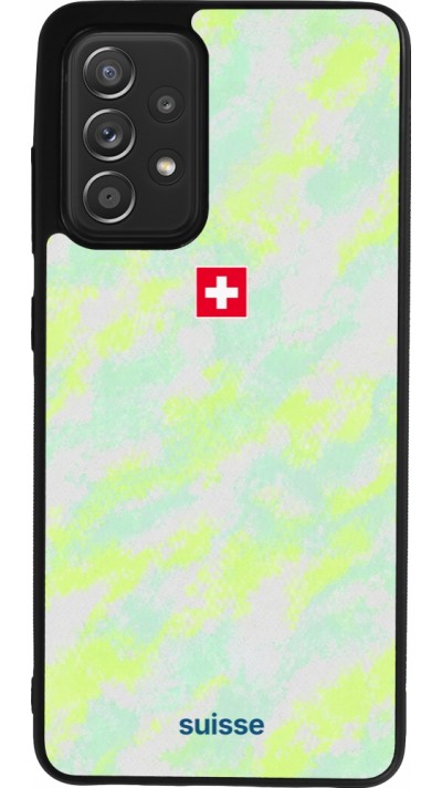 Coque Samsung Galaxy A52 - Silicone rigide noir Maillot de football Suisse Away 2026 personnalisable