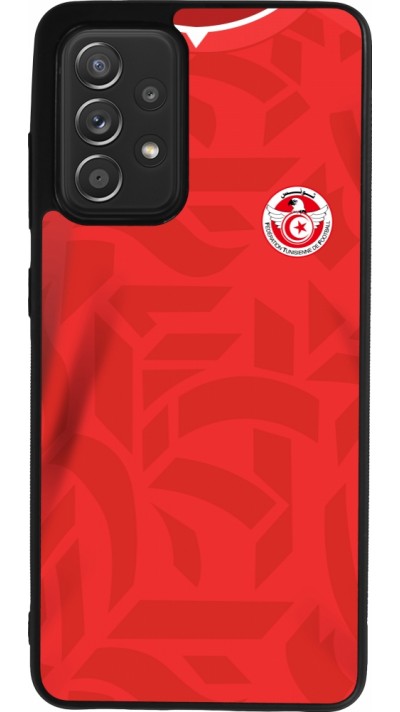 Samsung Galaxy A52 Case Hülle - Silikon schwarz Tunesien 2022 personalisierbares Fussballtrikot
