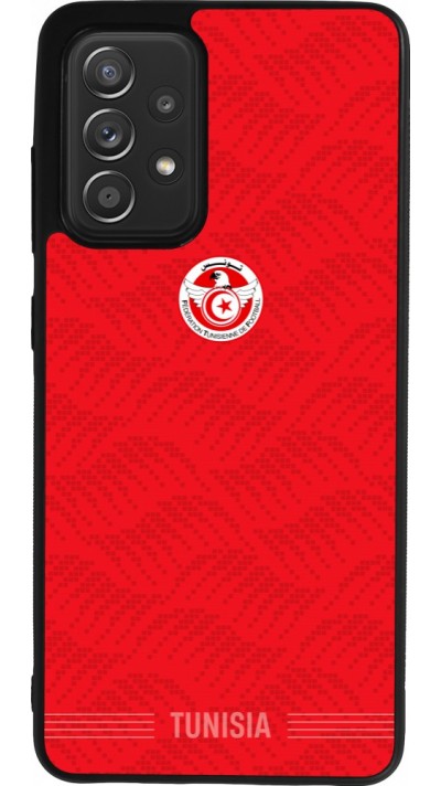 Coque Samsung Galaxy A52 - Silicone rigide noir Maillot de football Tunisie 2026 personnalisable