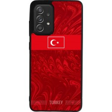 Coque Samsung Galaxy A52 - Silicone rigide noir Maillot de football Turquie 2026 personnalisable