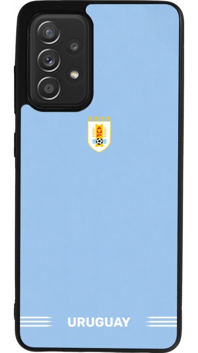 Coque Samsung Galaxy A52 - Silicone rigide noir Maillot de football Uruguay 2026 personnalisable