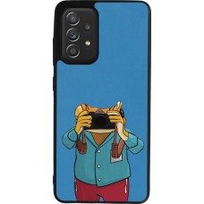 Coque Samsung Galaxy A52 - Silicone rigide noir Frog with camera DTMF