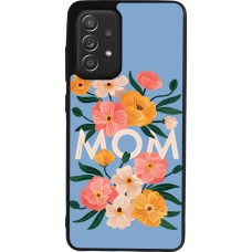 Coque Samsung Galaxy A52 - Silicone rigide noir Mom 2026 Flowers