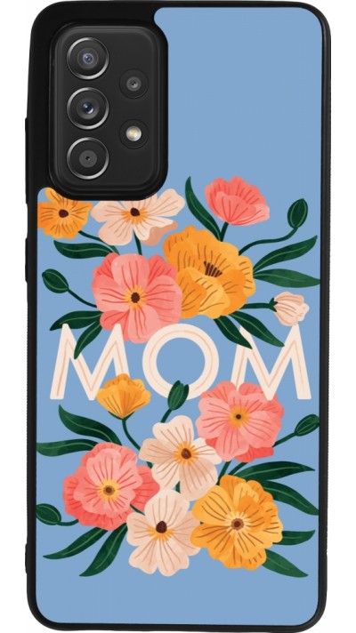 Samsung Galaxy A52 Case Hülle - Silikon schwarz Mom 2026 Flowers