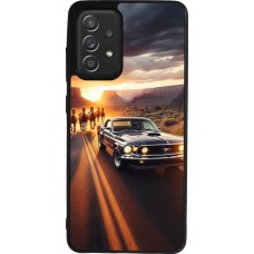 Coque Samsung Galaxy A52 - Silicone rigide noir Mustang 69 Grand Canyon