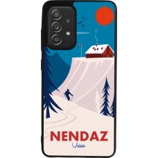 Coque Samsung Galaxy A52 - Silicone rigide noir Nendaz Cabane Ski