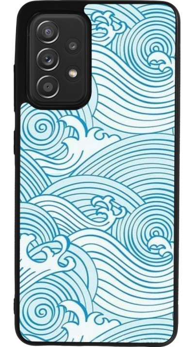 Coque Samsung Galaxy A52 - Silicone rigide noir Ocean Waves