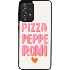 Coque Samsung Galaxy A52 - Silicone rigide noir Pizza pepperoni 2026