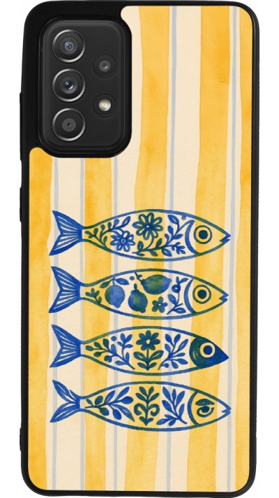 Coque Samsung Galaxy A52 - Silicone rigide noir Portuguese fish 2026