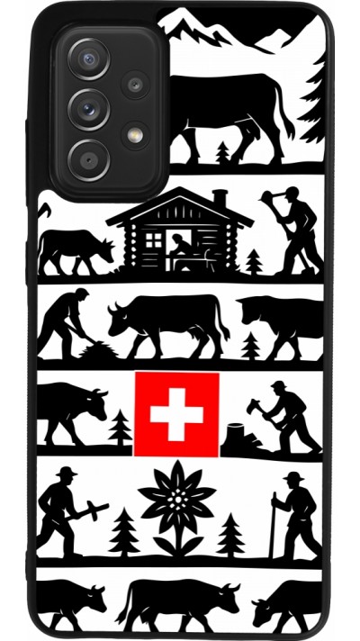 Coque Samsung Galaxy A52 - Silicone rigide noir Poya Suisse 1