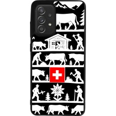 Coque Samsung Galaxy A52 - Silicone rigide noir Poya Suisse 1 noir