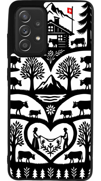 Coque Samsung Galaxy A52 - Silicone rigide noir Poya Suisse 2