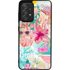 Coque Samsung Galaxy A52 - Silicone rigide noir Preppy Collage Aloha