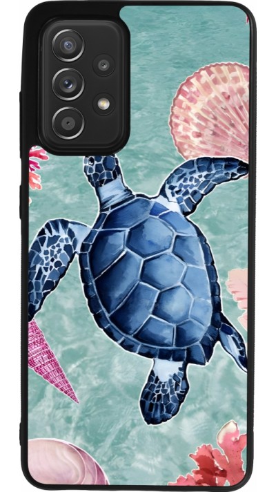 Coque Samsung Galaxy A52 - Silicone rigide noir Preppy Turtle