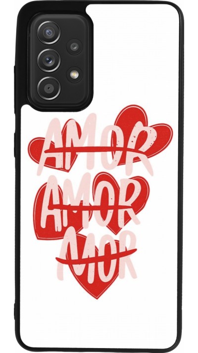 Coque Samsung Galaxy A52 - Silicone rigide noir Saint Valentines Day 26 Amor