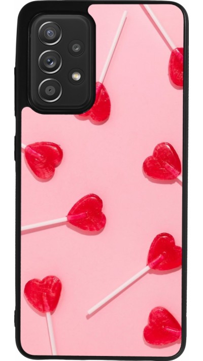 Coque Samsung Galaxy A52 - Silicone rigide noir Saint Valentines Day 26 Lollipop