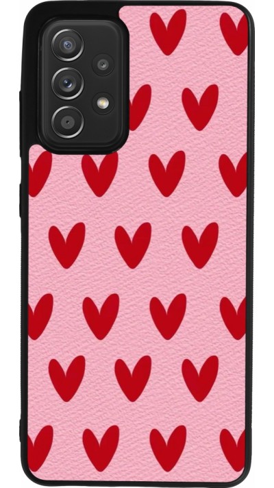 Coque Samsung Galaxy A52 - Silicone rigide noir Saint Valentines Day 26 Pattern heart