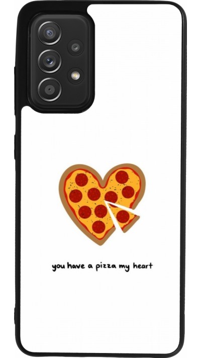 Coque Samsung Galaxy A52 - Silicone rigide noir Saint Valentines Day 26 You have my pizza heart