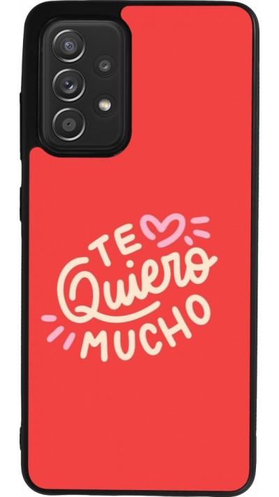 Coque Samsung Galaxy A52 - Silicone rigide noir Saint Valentines Day 26 Te quiero mucho