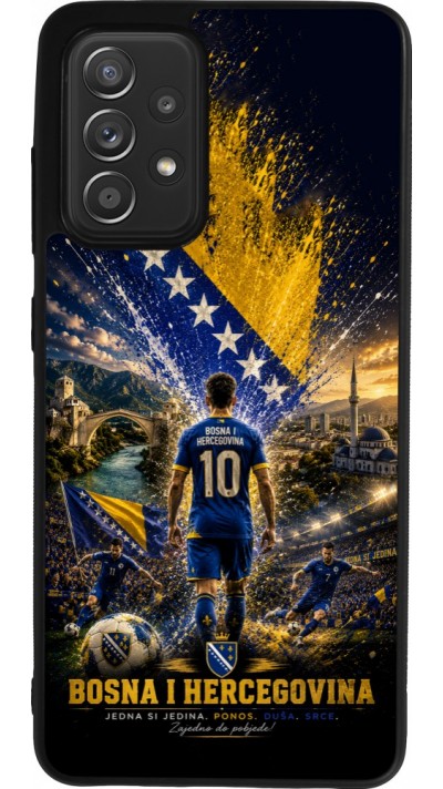 Coque Samsung Galaxy A52 - Silicone rigide noir Football Bosnie-Herzégovine splash 2026