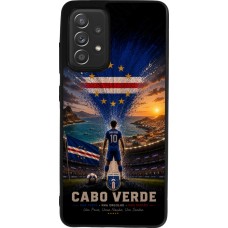 Coque Samsung Galaxy A52 - Silicone rigide noir Football Cap-Vert splash 2026