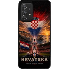 Coque Samsung Galaxy A52 - Silicone rigide noir Football Croatie splash 2026