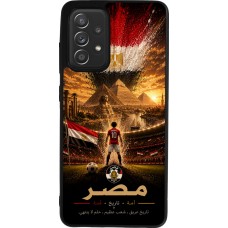 Coque Samsung Galaxy A52 - Silicone rigide noir Football Égypte splash 2026