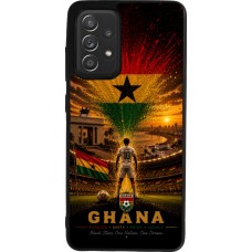 Coque Samsung Galaxy A52 - Silicone rigide noir Football Ghana splash 2026
