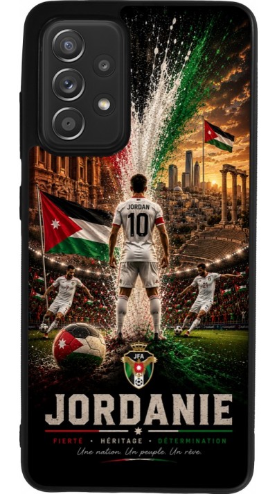 Coque Samsung Galaxy A52 - Silicone rigide noir Football Jordanie splash 2026