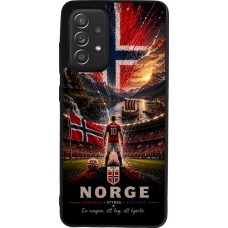 Coque Samsung Galaxy A52 - Silicone rigide noir Football Norvège splash 2026