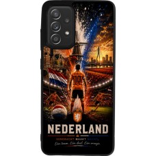 Coque Samsung Galaxy A52 - Silicone rigide noir Football Pays-Bas splash 2026